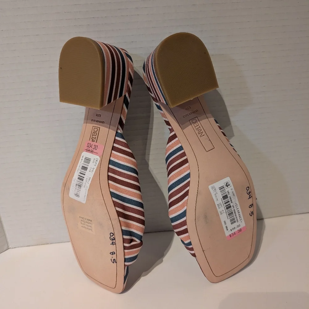 Deltan "Georgie" Striped Sandal Sz. 8.5 - Picture 8 of 11